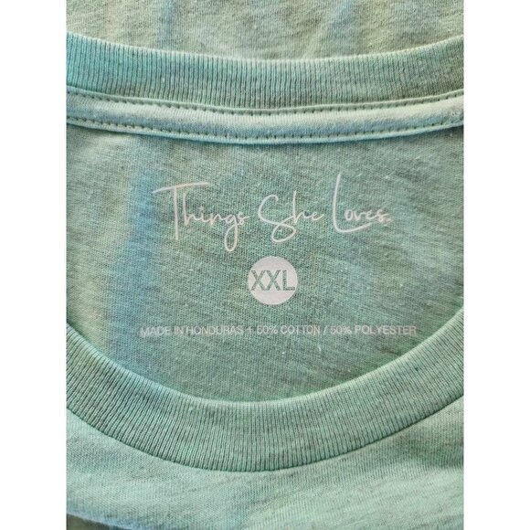 Things She Loves Green Lucky Tee Shirt Size XXL - Picture 8 of 8
